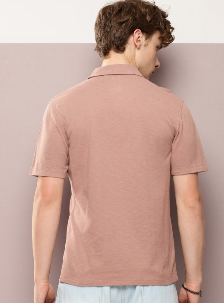 Solid Polo Pure Cotton T-shirt